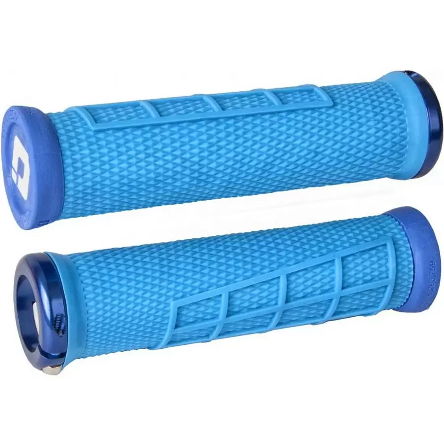 Par de puños Elite Flow Lock On 2.1 MTB 130 mm azul - image