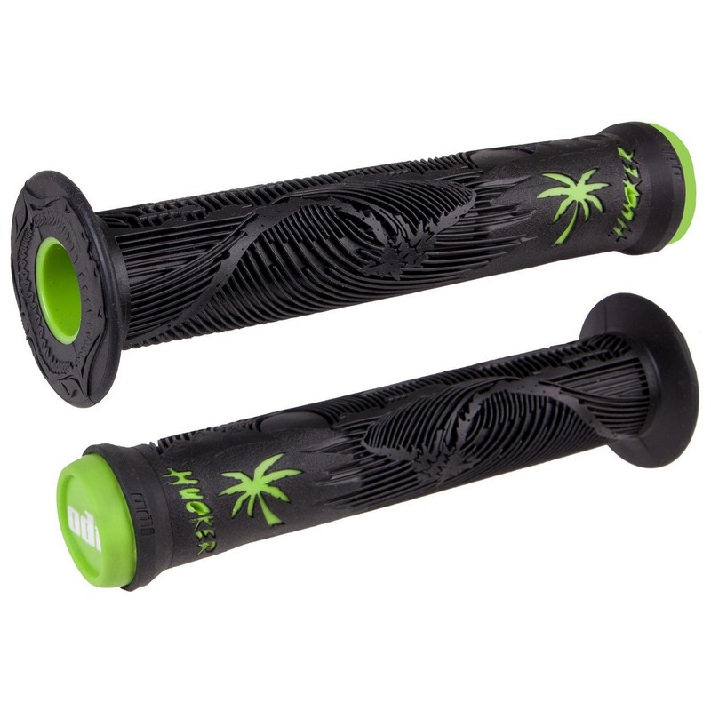 Puños HUCKER SIGNATURE BMX Negro-Verde 160mm
