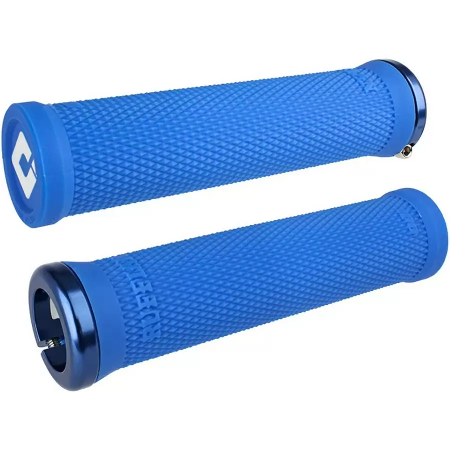 Par de puños Ruffian V2.1 Lock-On MTB azul con abrazaderas 30 mm x 135 mm azul - image