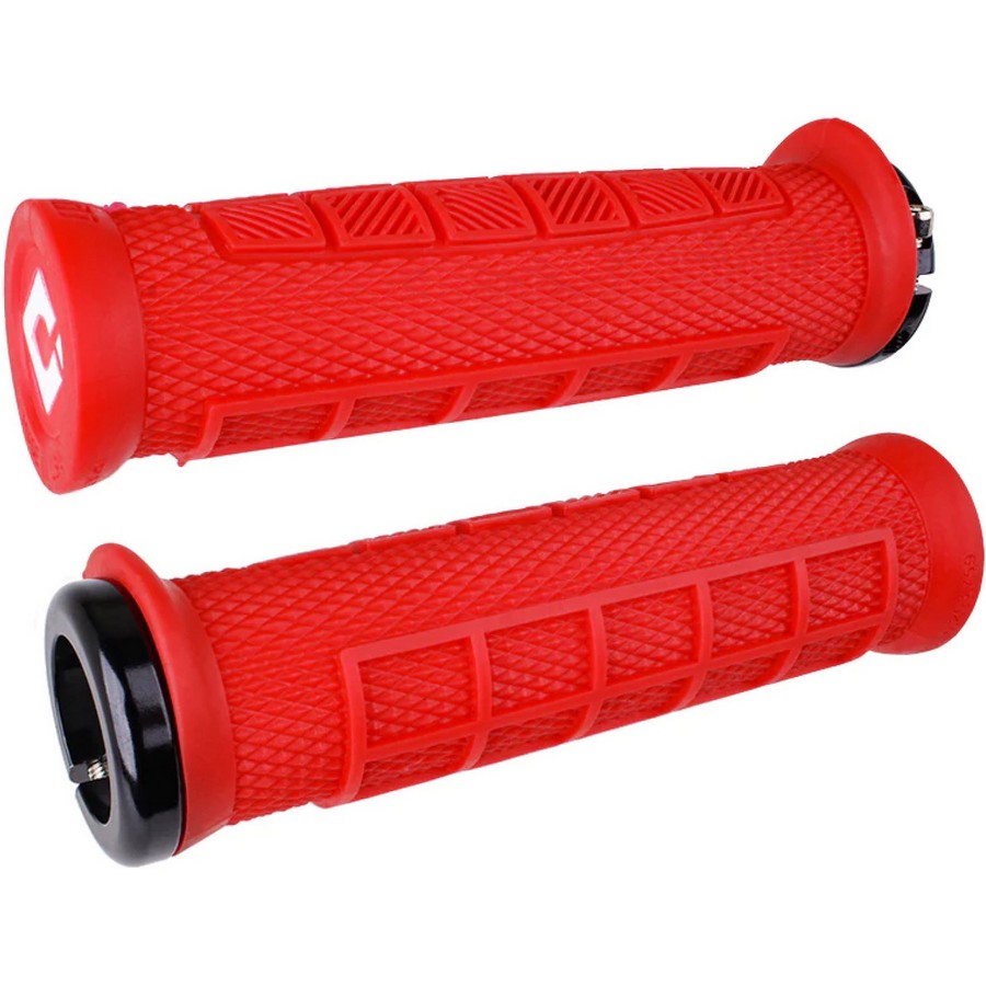 Par de puños MTB Elite Pro Lock-On 2.1 130 mm rojo/negro