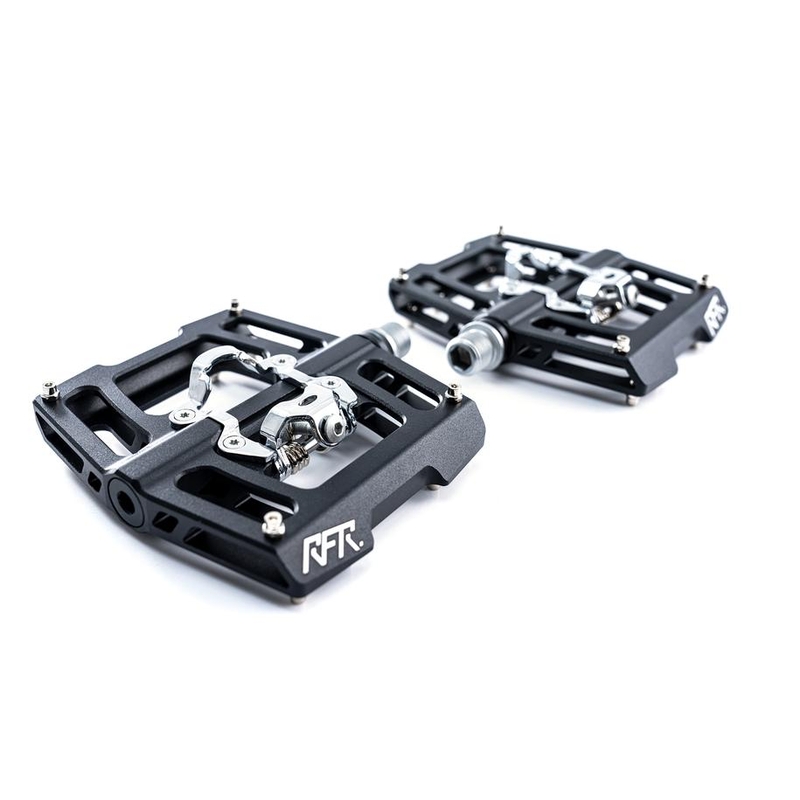 Par de Pedales MTB Doble Función Planos y Automáticos SL Negro