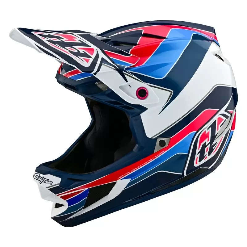 Casco MTB D4 POLYACRYLITE BLOCK Blu/Rosso Taglia XS (53-54cm) - image