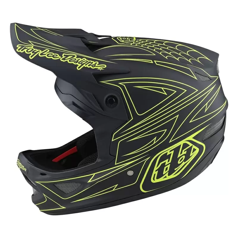 Casco MTB D3 FIBERLITE SPIDERSTRIPE in fibra di vetro e ultra ventilato giallo/grigio Taglia XL #1