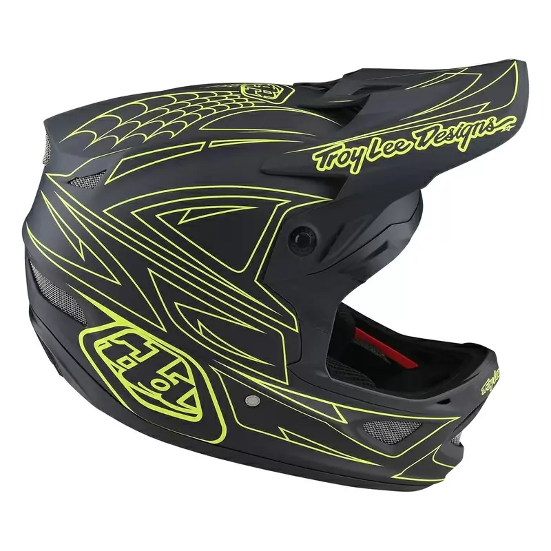 Casco MTB D3 FIBERLITE SPIDERSTRIPE in fibra di vetro e ultra ventilato giallo/grigio Taglia XL #5