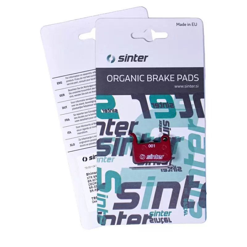 Coppia Pastiglie Per Freni A Disco Organiche Rosso MTB Standard Per Shimano A 73-001-041-0 #2
