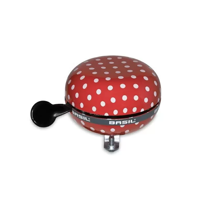 Ding-dong bell basil polka dot red / white dots 80mm #1