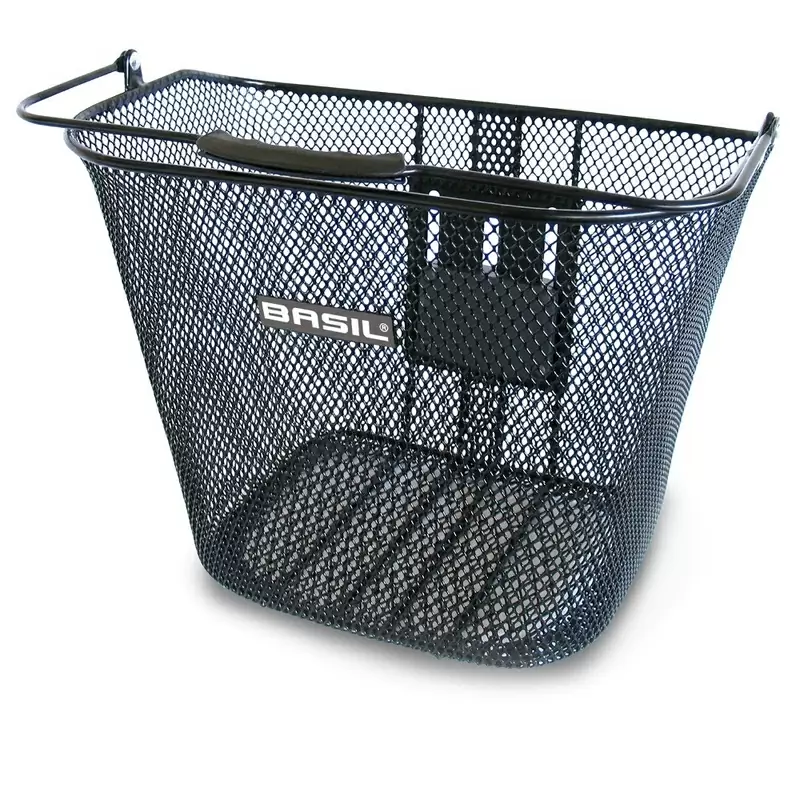 Front Wheel Basket Bremen KF Close-Mesh Black E-Bike Compatible #1