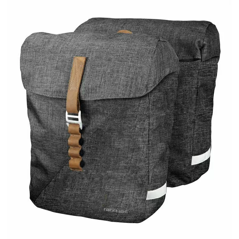 système de sacoche double sac heda gris avec adaptateur snapit #1