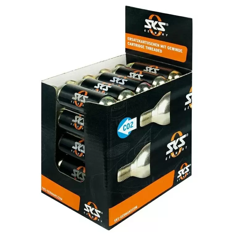 SKS CO2-Kartuschendisplay, 25 Großkartuschen, á 16g, ca. Threads #1