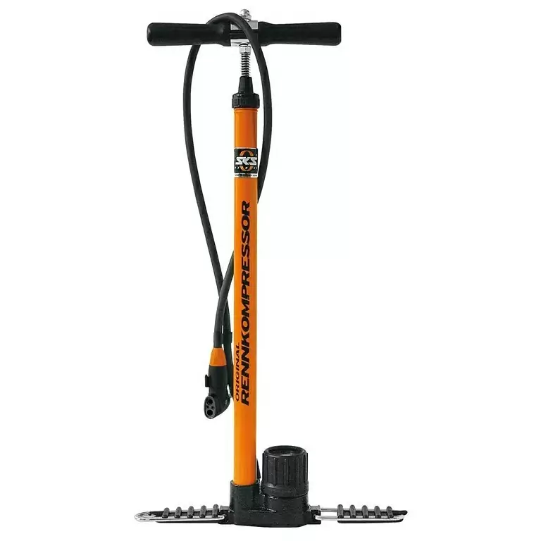 Rennsportpumpe metall orange mit Multiventilschlauch #1