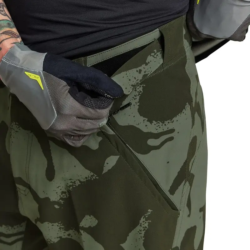 MTB Skyline Shadow y pantalones cortos de horizonte transpirables con backwood verde tamaño 32 - image