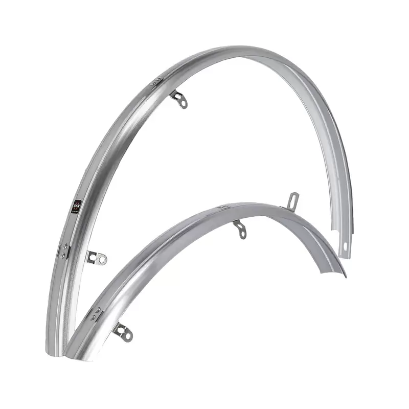 Set of bluemels Basic 35mm silver mudguards - image