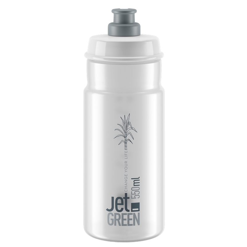 Botella de agua Jet Green 550ml Transparente/Gris
