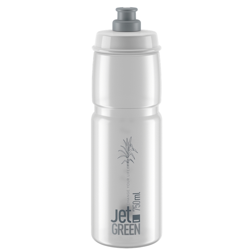 Garrafa Jet Green 750ml Transparente/Cinza