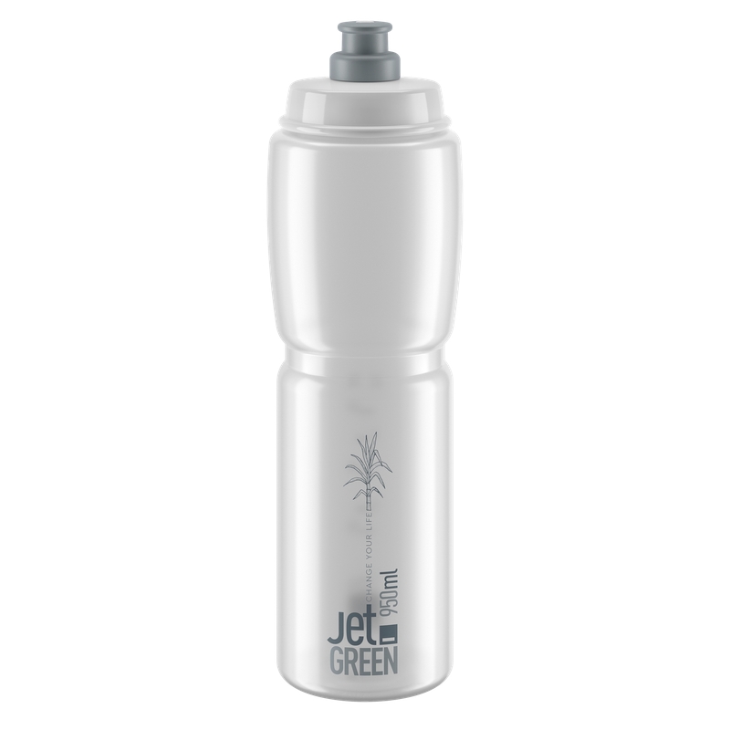 Botella de agua Jet Green 950ml Transparente/Gris