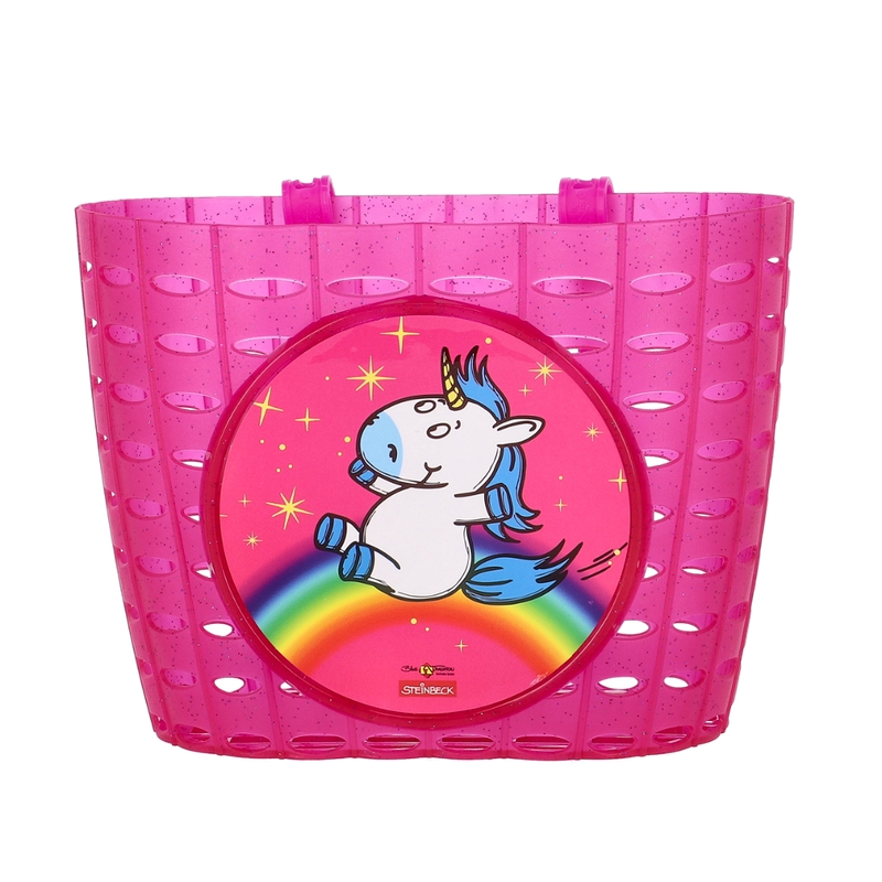 Pink Unicorn Handlebar Basket 195x105x150mm