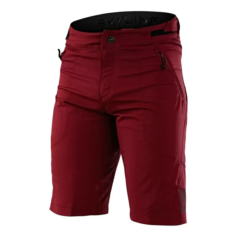 Pantaloncini MTB SKYLINE SHORT SHELL WINE ultra leggeri e traspiranti rosso Taglia 30 #1