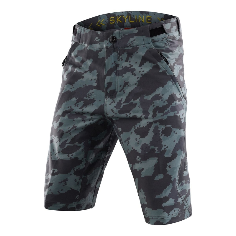 Pantaloncini MTB SKYLINE Shell ultraleggeri e traspiranti verde Taglia 32