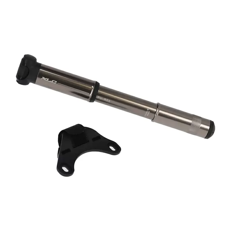 Mini pompe PU-R03 11bar 220mm aluminium double tête Argent/Bronze #2