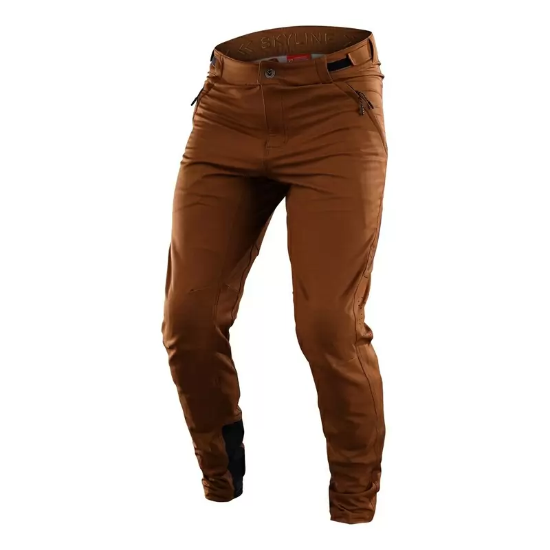 Pantaloni lunghi MTB SKYLINE ultra leggeri e traspiranti marrone Taglia 30 - image