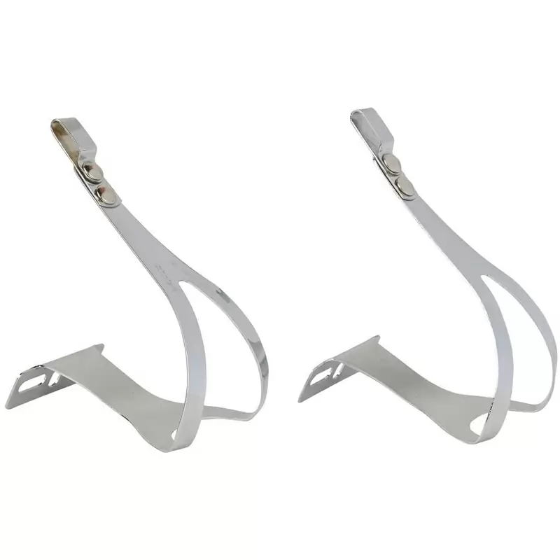 Coppia ganci pedali Christophe in acciaio cromato taglia L/XL #1