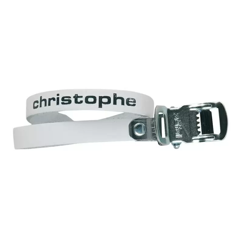 par footstrap set christophe 516 cuero 370mm blanco #1