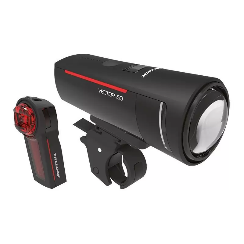 Éclairage LED LS600 I-GO Avant+Arrière Vector Set 60 Lux + USB - image