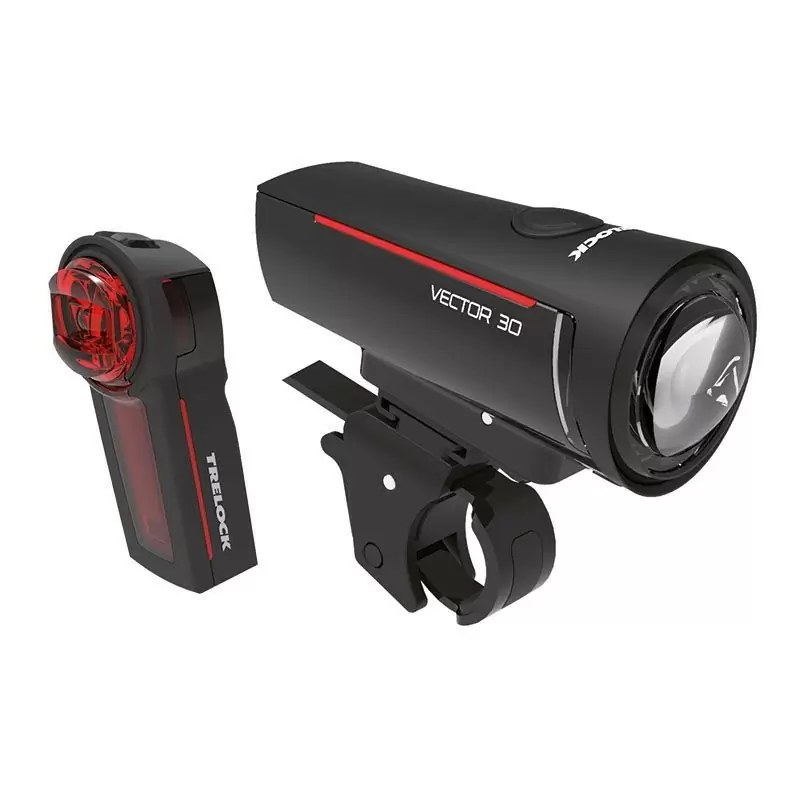 LED-Licht LS300 I-GO Front+Rear Vector Set 30 Lux + USB - image