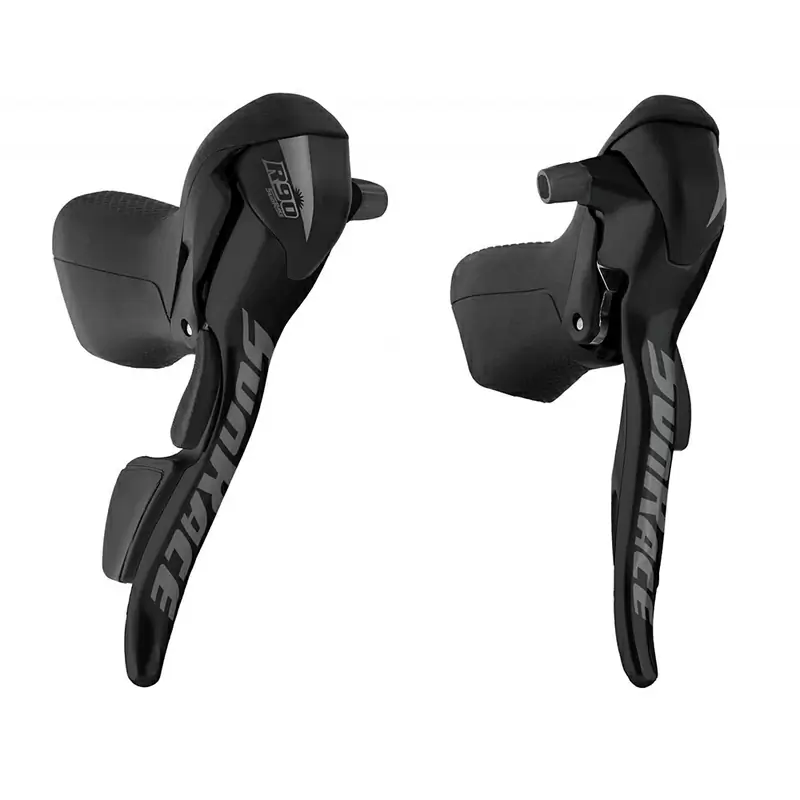 Comandi Cambio ROAD 3x9V in Alluminio Nero (Coppia) - image