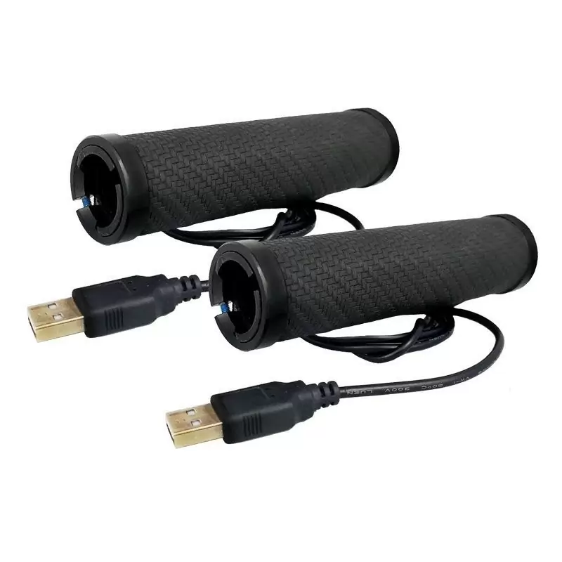 Poignée chauffante USB 130x22mm pour vélos et scooters - image