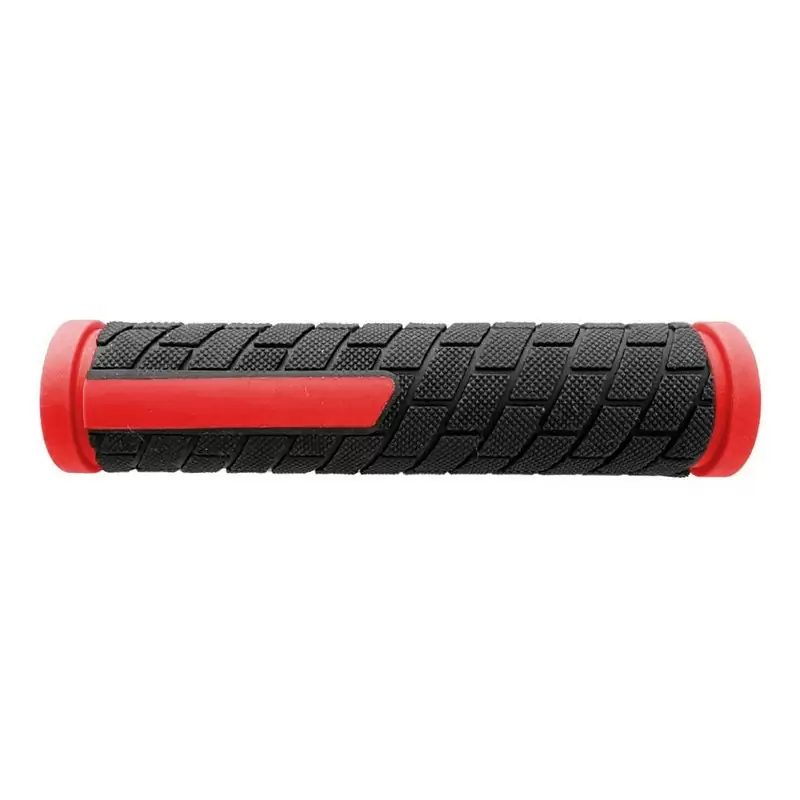 Puño MTB SPHERE 128 mm de goma blanda roja - image