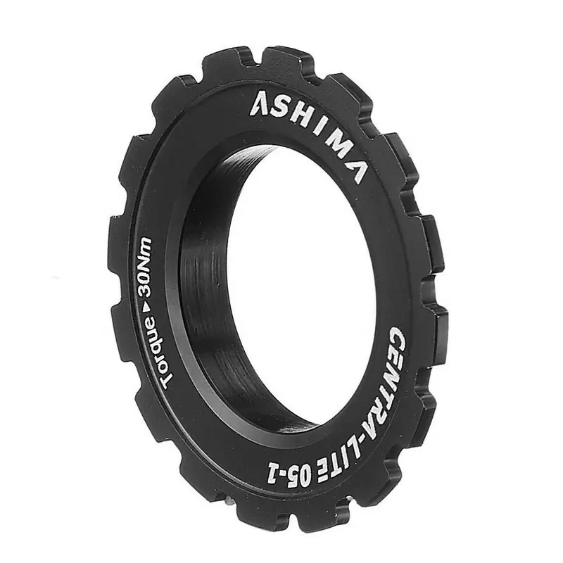 Ghiera Filettata Center Lock Alleggerita in Alluminio Nero - image