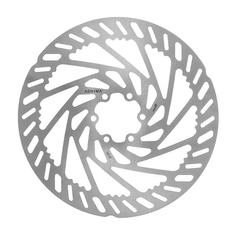Disco de Freno ARO-27 180mm x 2mm para E-Bike Plata - Conexión de 6 Orificios - image