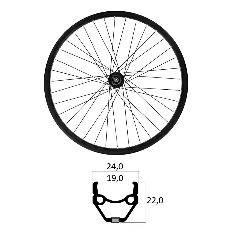 Ruota Anteriore 26'' x 1,75 E-BIKE TLR V-Brake Cuscinetti #1