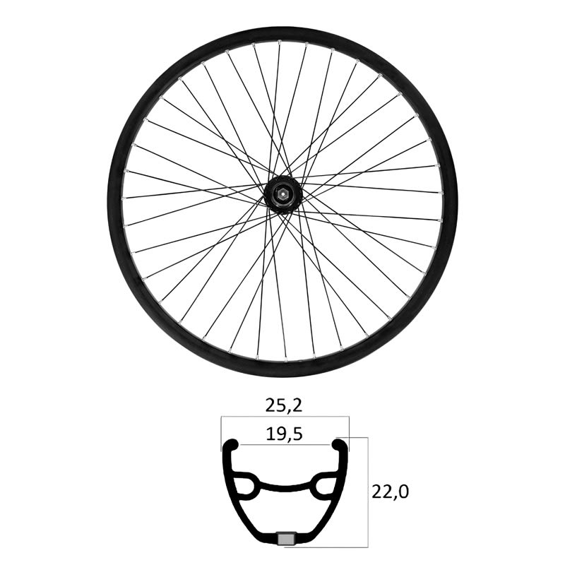 Rueda Trasera 27,5'' E-BIKE TLR Frenos de Disco 6 Orificios 11V Cassette