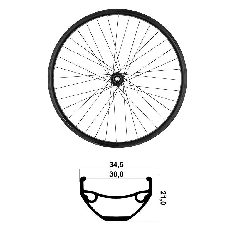 Rueda Trasera 27.5'' 30mm MTB TLR Shimano sobre Rodamientos 10/11/12V