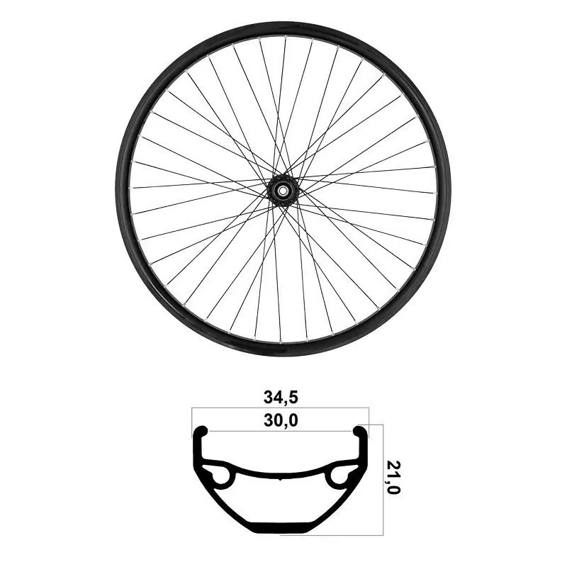 Rueda Trasera 27.5'' 30mm MTB TLR Shimano sobre Rodamientos 10/11/12V - image