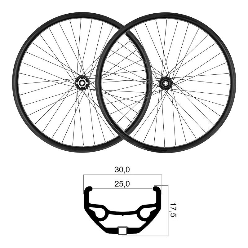 Ruedas 27,5'' x 25mm MTB Tubeless Ready Shimano HG 10/11/12V (Par)