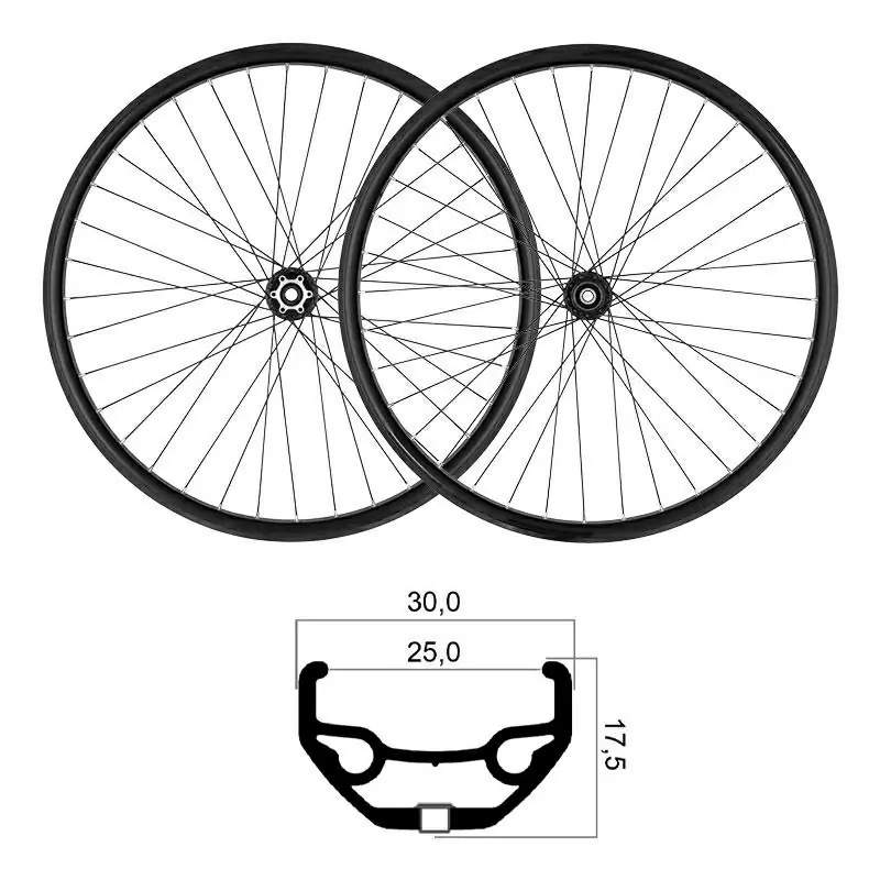 Ruedas 27,5'' x 25mm MTB Tubeless Ready Shimano HG 10/11/12V (Par) - image