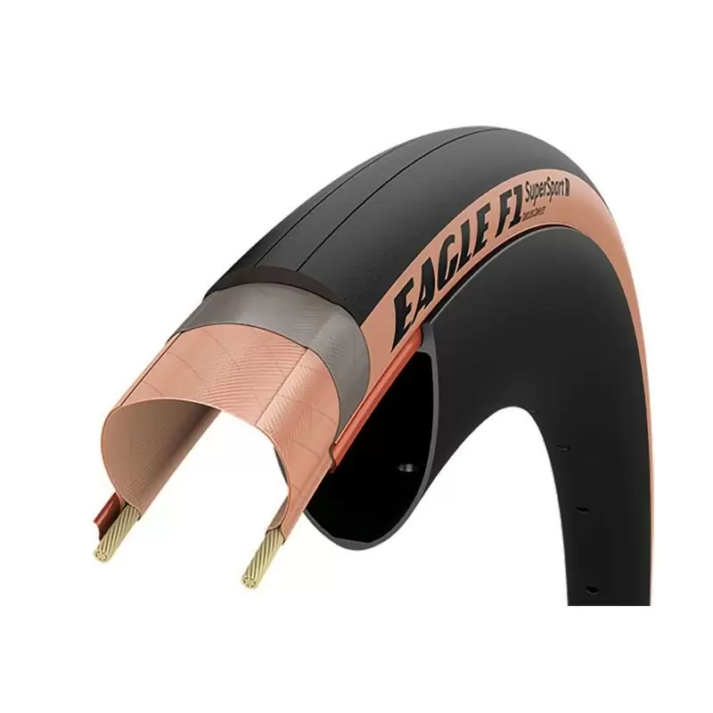Copertura 700x25 EAGLE F1 Supersport R Tubeless Complete Nero/Para - image
