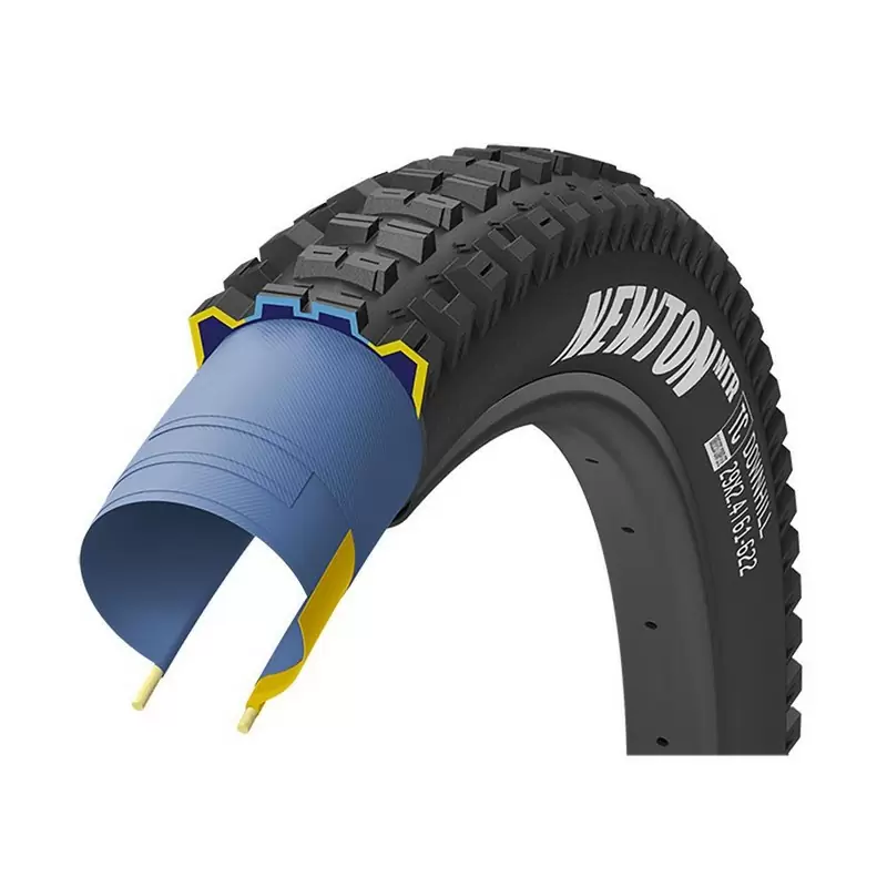 Neumático 27,5x2,6 NEWTON MTR Tubeless Completo Descenso Trasero Negro - image