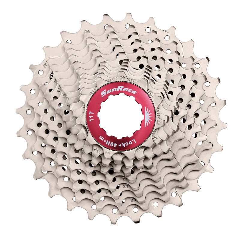 Pignon ROAD 11V x 11/34 Dents en Aluminium Argent - Corps SHIMANO