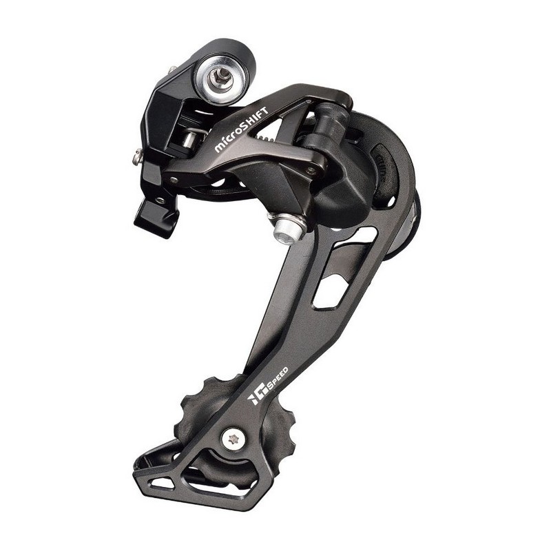 MTB-Umwerfer 1/2x10V langer Stahlkäfig 43 Zähne schwarz