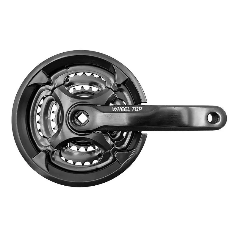 Juego de bielas MTB 9V 24/34/42 dientes x biela de aluminio: 170 mm Negro - image