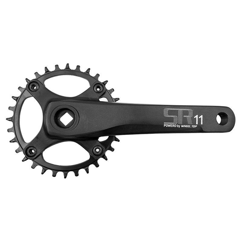 MONO 11V x 32 Zähne x 175 mm schwarze Kurbelgarnitur – quadratische Achse