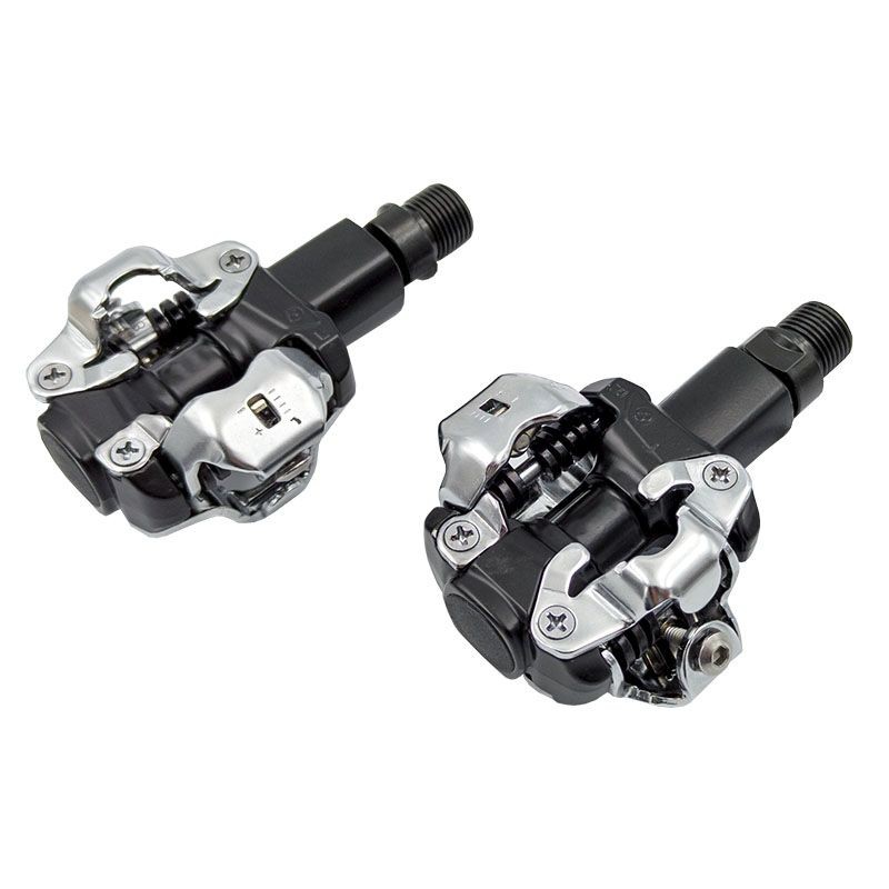 Pedales SPD de aluminio negro/plateado con bolas de 81x63,6 mm