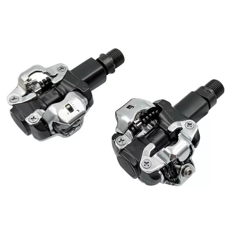 Pedales SPD de aluminio negro/plateado con bolas de 81x63,6 mm - image