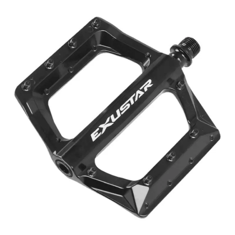 Pedales MTB E-PB571 en Aluminio Negro - Conexión PLANA 117x116mm - image