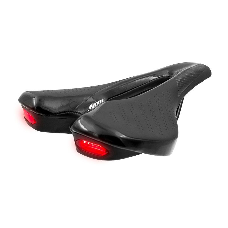 Sillín MTB 155x255 con luz trasera de carga USB