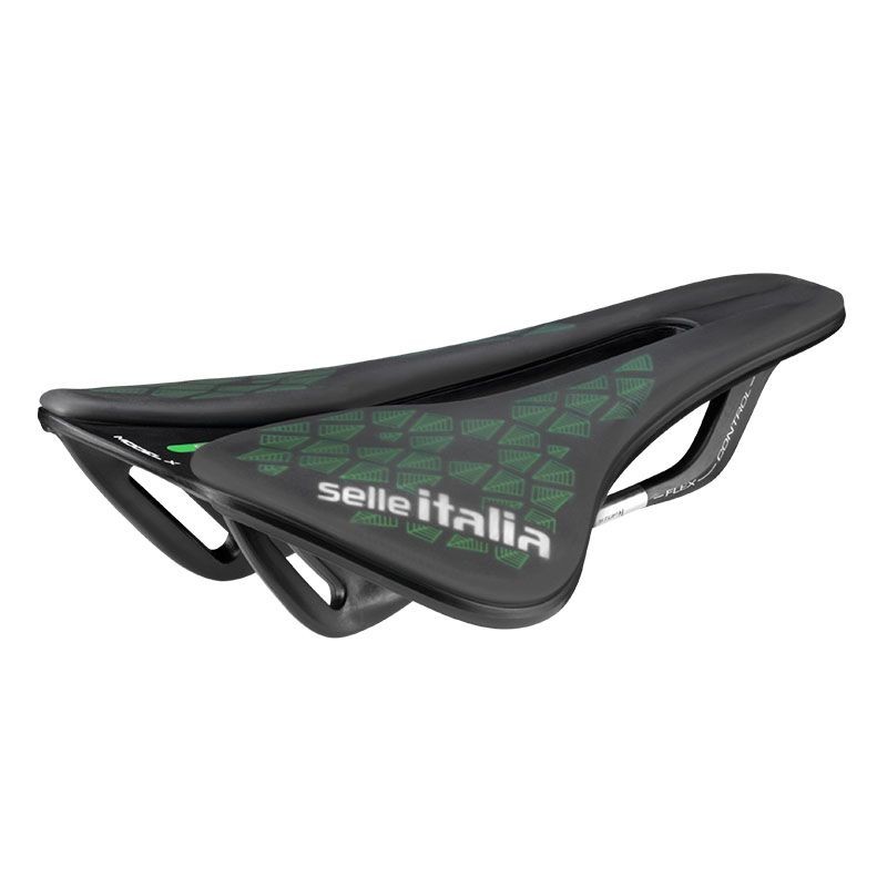 Sillín Model X Leaf Superflow L Marco Fec Alloy Green-Tek Gris/Verde